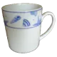 Mok met schelpen porselein